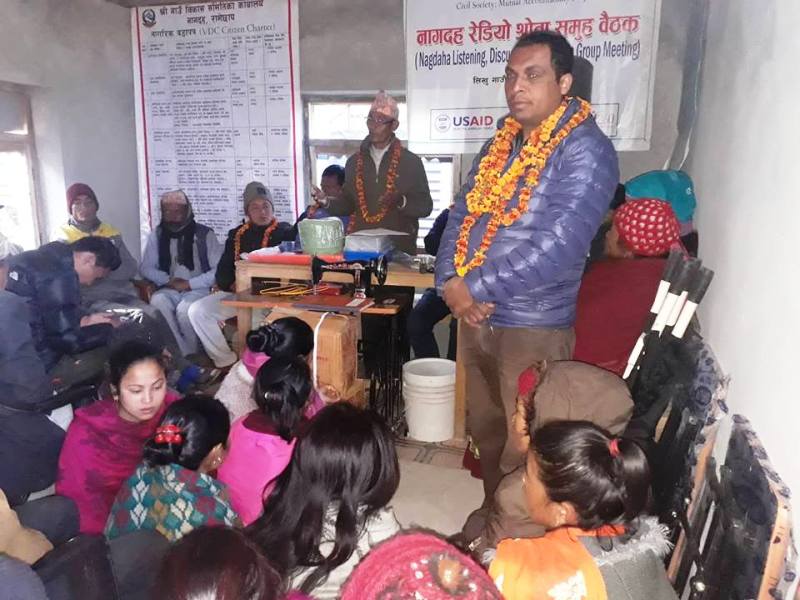 रामेछाप नागदहमा संचालित सामुदायीक संस्थालाई जागरण नेपालको सहयोग