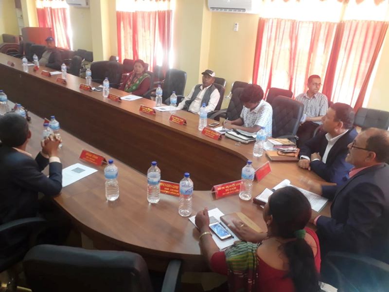 मन्थली नगरपालिकामा संसद भवनको झल्को