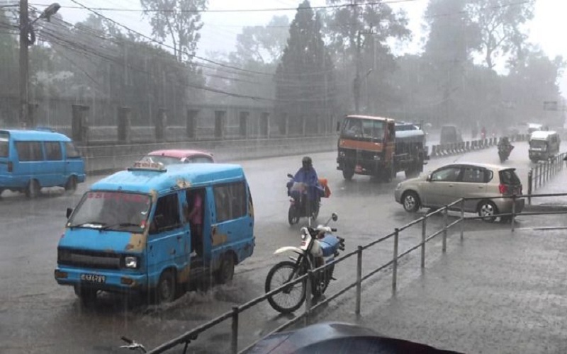 काठमाडौंमा भीषण वर्षा
