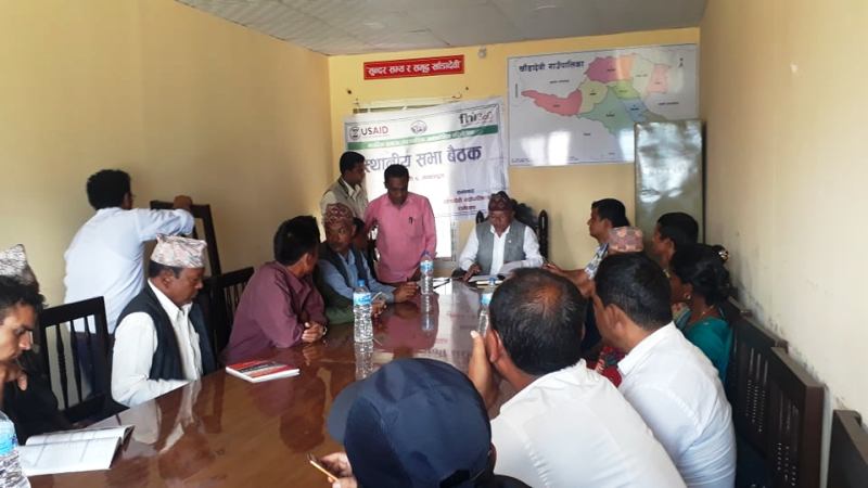 रामेछापको माकादुममा स्थानीय सभा बैठक सम्पन्न