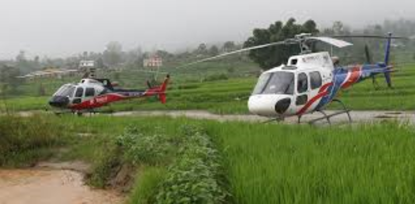 झन्डै दुर्घटना ! आकस्मिक अवतरण हेलिकप्टर