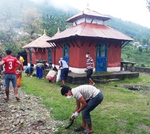 गेलुका युवाले गरे विद्यालय ,मठमन्दिर ,सडक र पैदल मार्गको सफाई