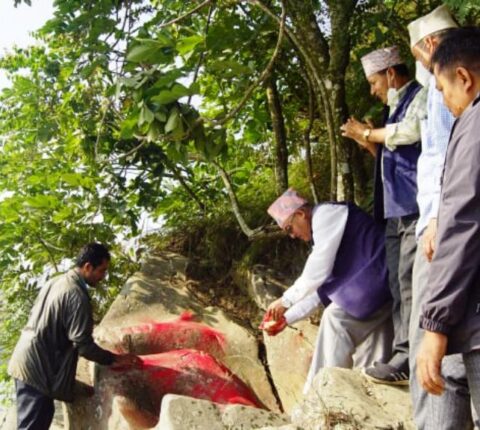 पूर्व सांसद पौडेलको संयोजनमा स्थानीयले गाईखुरा जाने बाटो बनाए