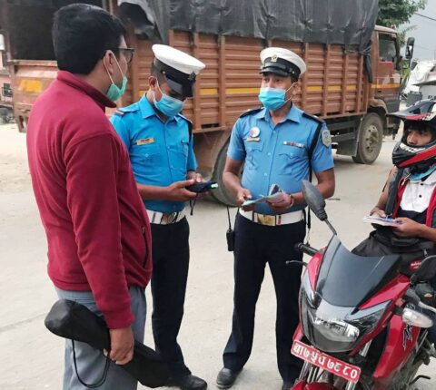 ट्राफिक प्रहरी रामेछापद्धारा तीन महिनामा ४७ लाख ८९ हजार राजश्व सङ्कलन