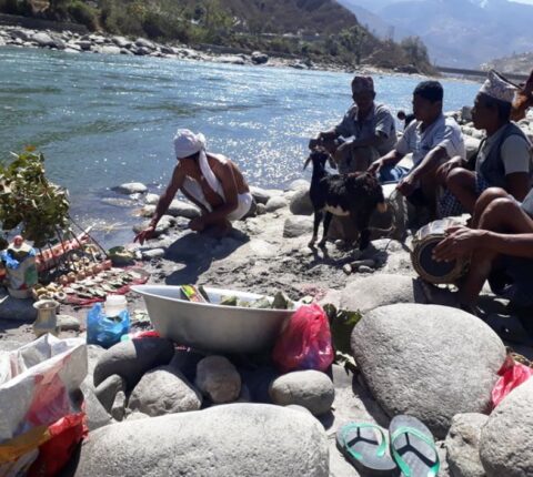 रामेछापमा माझी समुदायको विशेष पर्व लदी पूजा