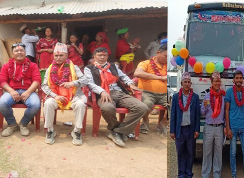 लिखुतामाकोशी गाउँपालिका कल्लेरीको डाँडैडाँडा सरर अरनिको बस….