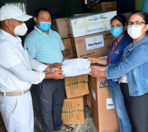 वान हार्ट वर्ल्ड वाईजद्धारा २३ लाख भन्दा बढी मुल्यको स्वास्थ्य सामाग्री सहयोग