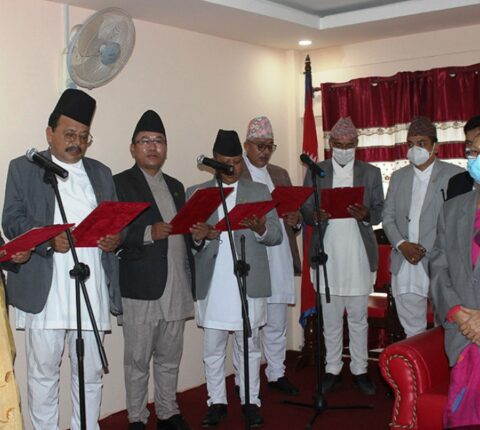 बागमतीमा मन्त्रिपरिषद् विस्तार : शान्ति पौडेललाई पर्यटन मन्त्रालयको जिम्मेवारी
