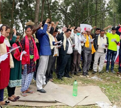 मन्थली नगरपालिका वडा नं ११ मा एमालेको नयाँ नेतृत्व : शम्भु अधिकारी बने अध्यक्ष