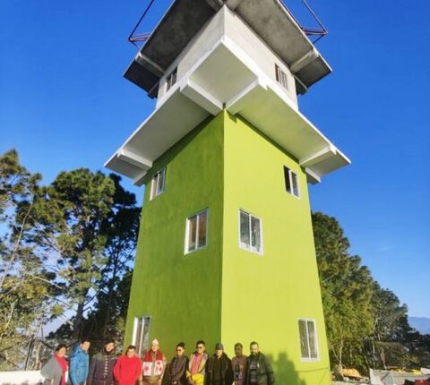 खाँडादेवी गाउँपालिकाको सुलिथुम्कामा निर्माणाधिन भ्युटावरको काम अन्तिम चरणमा