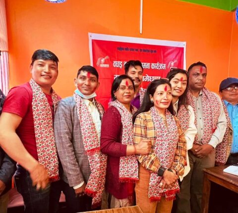 प्रेस चौतारी नेपाल रामेछापद्वारा प्रदेश र केन्द्रीय सदस्यलाई सम्मान