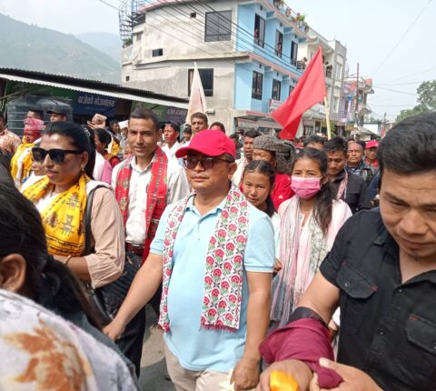 मन्थली नगरपालिकाम–१४ मा एमालेको प्यानल नै बिजयी, मन्थलीमा बिजयी जुलुस