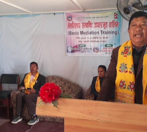 रामेछापको सुनापति गाउँपालिकामा मेलमिलाप तालिम सुरु