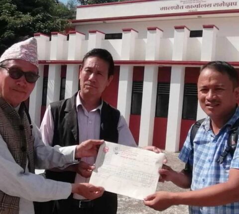 रामेछापको दिमिपोखरीमा अस्पताल बन्दै, दुई दाजुभाइले गरे जग्गा दान