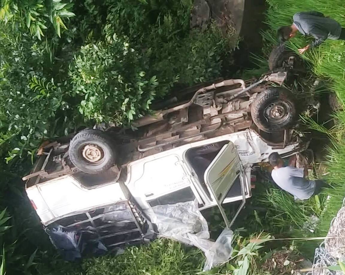 रामेछापमा बोलेरो दुर्घटना हुँदा ५ जना घाइते