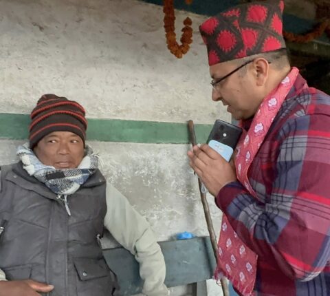 गोकुलगंगामा एमालेको निर्वाचन प्रचार–प्रसार अभियान, भुजी डाँडामा मतदातासँग भेटघाट