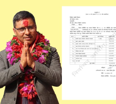 रामेछाप एमालेबाट उम्मेदवार ढुंगेलको निर्वाचन खर्च विवरण पेस