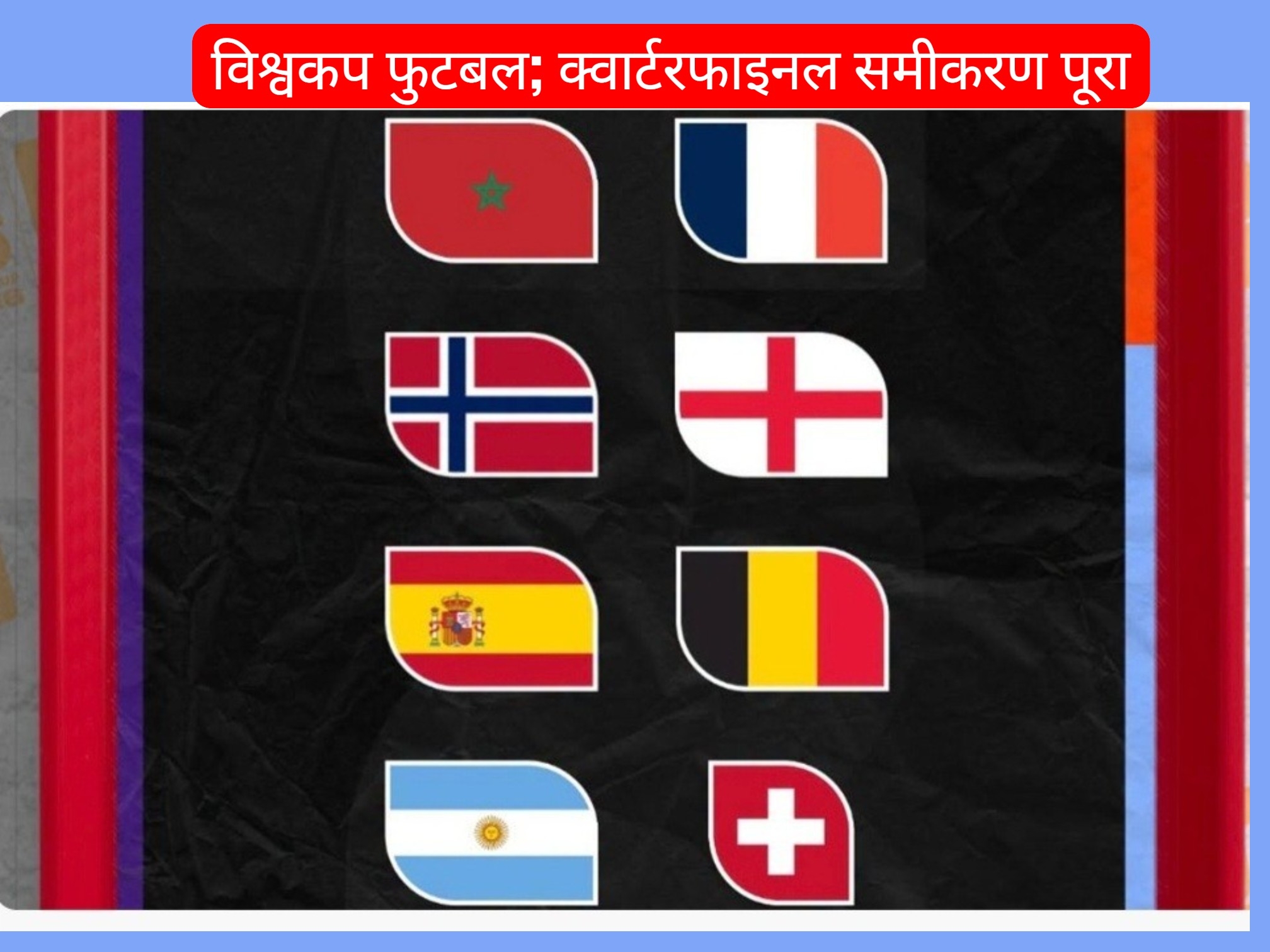विश्वकप २०२६: क्वार्टरफाइनलको रोमाञ्चक भिडन्त तय, अर्जेन्टिनादेखि फ्रान्ससम्म आठ टोली अन्तिम ८ मा