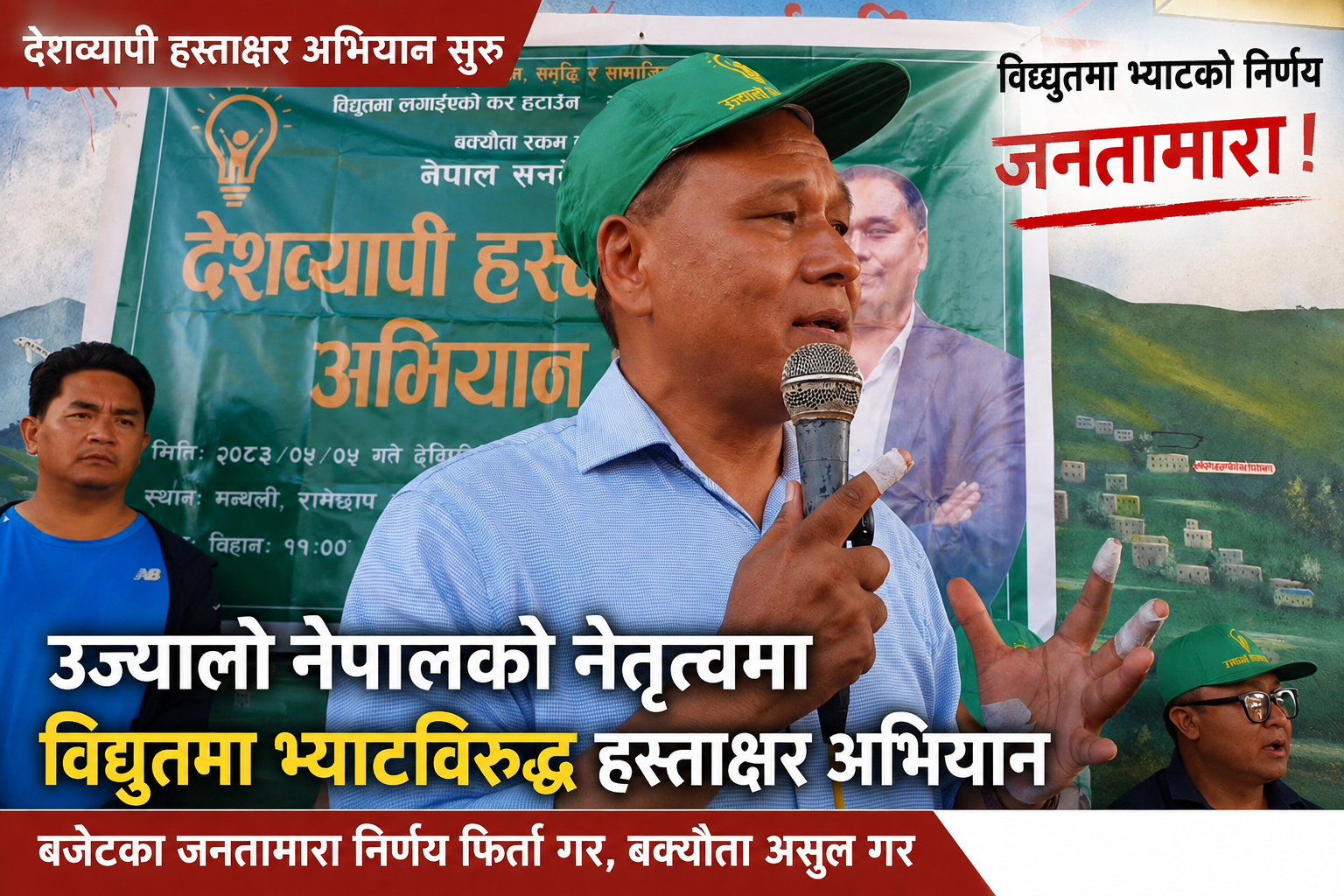 विद्युतमा भ्याट लगाउने निर्णयविरुद्ध देशव्यापी हस्ताक्षर अभियान; घिसिङ
